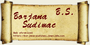 Borjana Sudimac vizit kartica